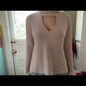 COPY - Long sleeve ribbed shirt- Size Large